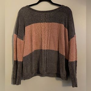 Super Soft, Gray and Pink Sweater Size:Xl